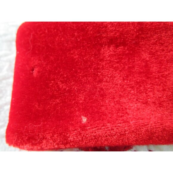 Small Decorative Velvet Christmas Stockings Embroidered Snowflake GUC Three - Picture 3 of 16